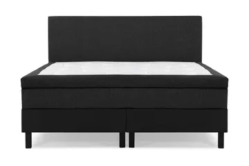 Lucky Komplett Sängpaket 160x200 Latex Slät Sänggavel - Svart/Grå/PU - Products - Möbler - Säng - Kontinentalsäng