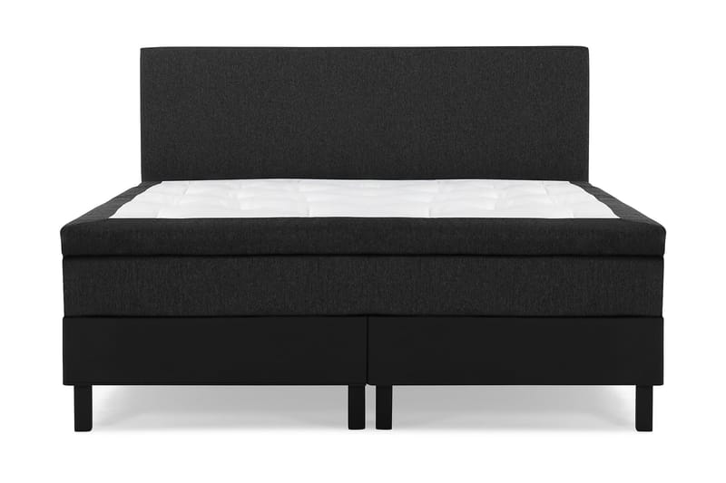 Lucky Komplett Sängpaket 160x200 Latex Slät Sänggavel - Svart/Grå/PU - Products - Möbler - Säng - Kontinentalsäng