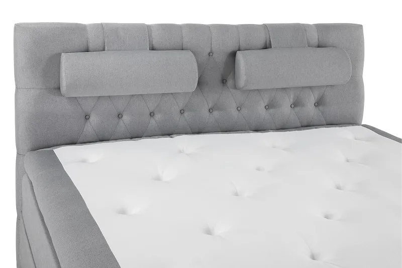 Lucky Komplett Sängpaket 160x200 Memory Diamant Sänggavel - Nackkudde Stor Mellangrå - Products - Möbler - Säng - Kontinentalsäng