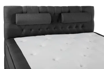 Lucky Komplett Sängpaket 160x200 Memory Diamant Sänggavel - Nackkudde Stor Svart/Grå - Products - Möbler - Säng - Kontinentalsäng