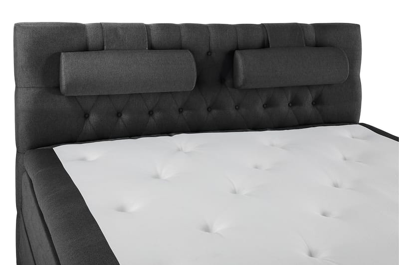 Lucky Komplett Sängpaket 160x200 Memory Diamant Sänggavel - Nackkudde Stor Svart/Grå - Products - Möbler - Säng - Kontinentalsäng