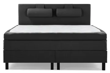 Lucky Komplett Sängpaket 160x200 Memory Slät - Nackkudde Stor Svart/Grå - Products - Möbler - Säng - Kontinentalsäng