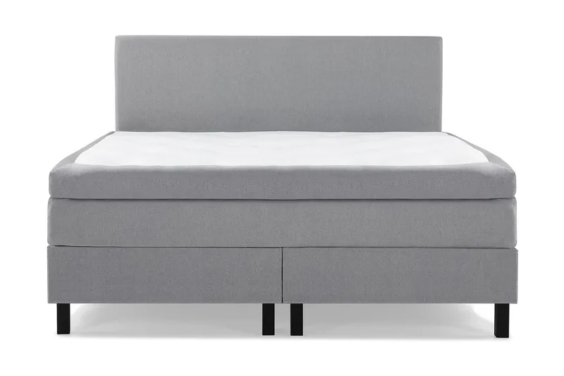 Lucky Komplett Sängpaket 160x200 Memory Slät Sänggavel, Mellangrå