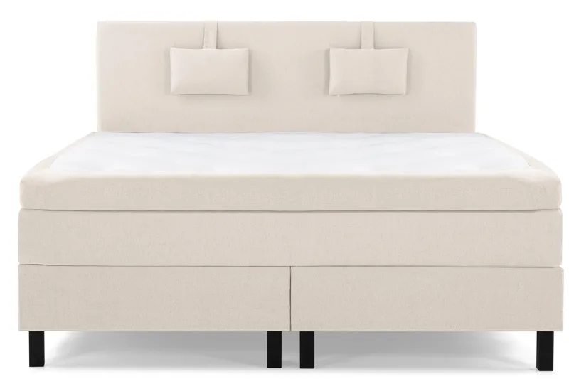 Lucky Komplett Sängpaket 160x200 Memory Slät Sänggavel - Nackkudde Liten Beige - Products - Möbler - Säng - Kontinentalsäng