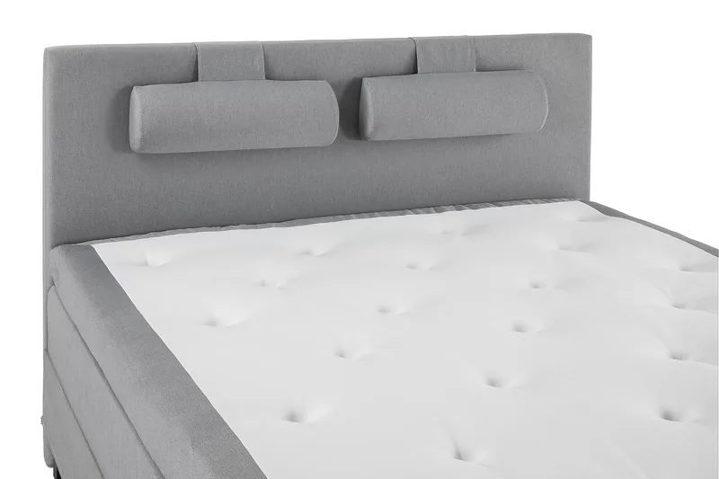 Lucky Komplett Sängpaket 160x200 Memory Slät Sänggavel - Nackkudde Stor Mellangrå - Products - Möbler - Säng - Kontinentalsäng