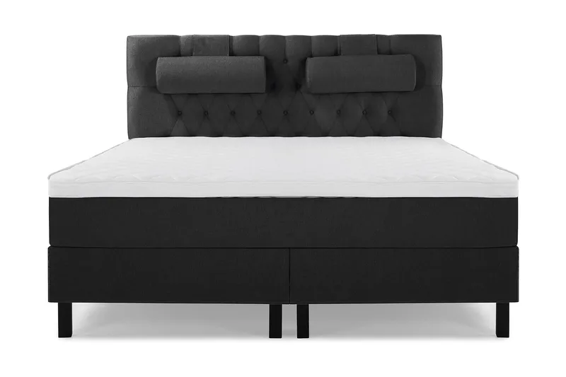 Lucky Komplett Sängpaket 160x200 Skum Diamant - Nackkudde Stor Svart/Grå - Products - Möbler - Säng - Kontinentalsäng