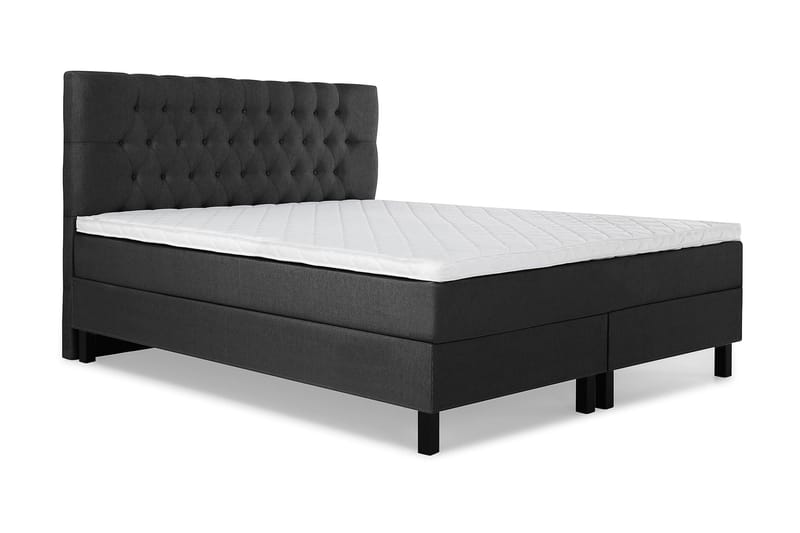 Lucky Komplett Sängpaket 160x200 Skum Diamant - Svart/Grå - Products - Möbler - Säng - Kontinentalsäng