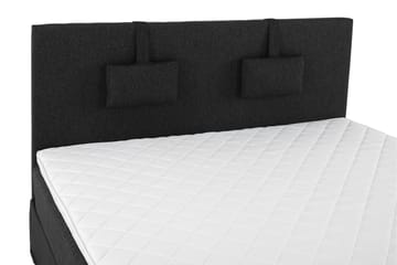 Lucky Komplett Sängpaket 160x200 Skum Slät - Nackkudde Liten Svart/Grå/PU - Products - Möbler - Säng - Kontinentalsäng