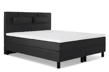 Lucky Komplett Sängpaket 160x200 Skum Slät - Nackkudde Stor Svart/Grå - Products - Möbler - Säng - Kontinentalsäng