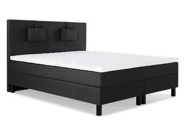 Lucky Komplett Sängpaket 160x200 Skum Slät Sänggavel - Nackkudde Liten Svart/Grå - Products - Möbler - Säng - Kontinentalsäng