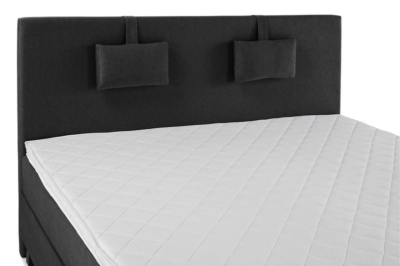 Lucky Komplett Sängpaket 160x200 Skum Slät Sänggavel - Nackkudde Liten Svart/Grå - Products - Möbler - Säng - Kontinentalsäng
