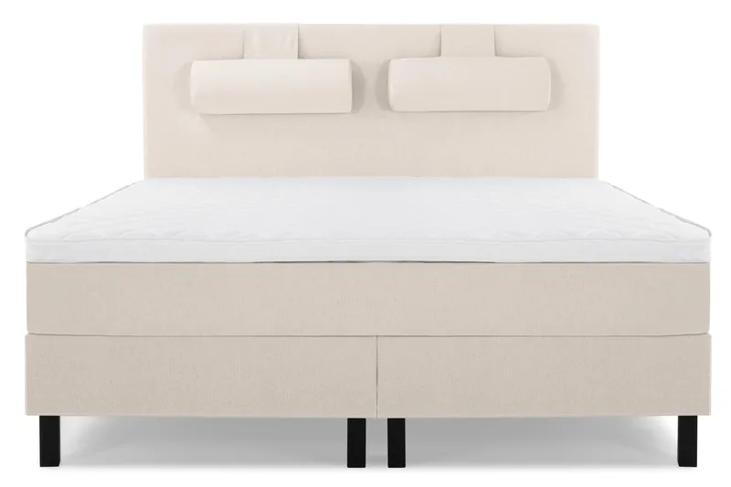 Lucky Komplett Sängpaket 160x200 Skum Slät Sänggavel - Nackkudde Stor Beige - Products - Möbler - Säng - Kontinentalsäng