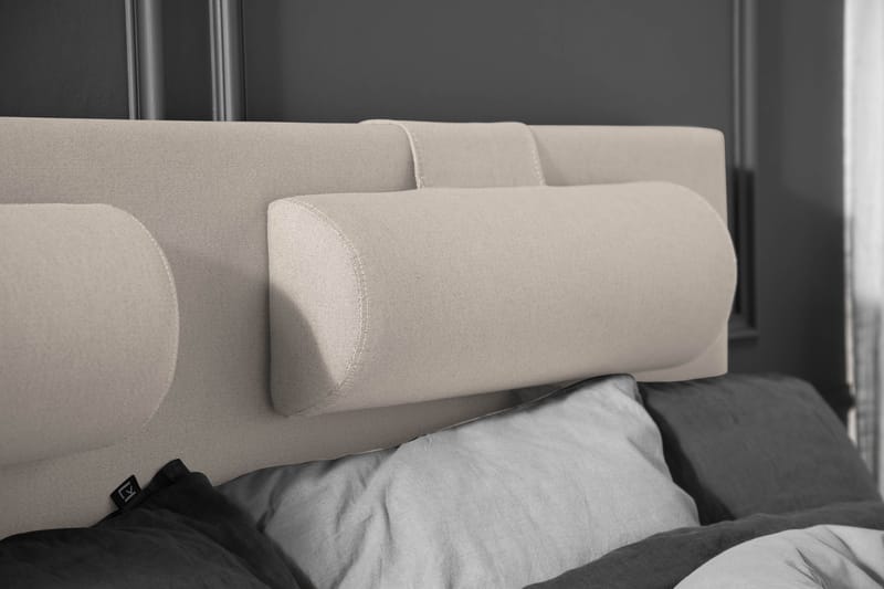 Lucky Komplett Sängpaket 160x200 Skum Slät Sänggavel - Nackkudde Stor Beige - Products - Möbler - Säng - Kontinentalsäng