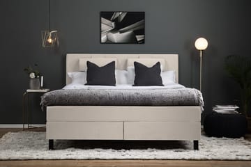 Lucky Komplett Sängpaket 160x200 Skum Slät Sänggavel - Nackkudde Stor Beige - Products - Möbler - Säng - Kontinentalsäng