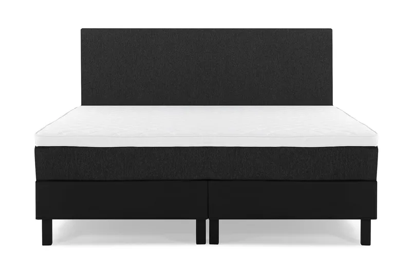 Lucky Komplett Sängpaket 160x200 Skum Slät - Svart/Grå/PU - Products - Möbler - Säng - Kontinentalsäng