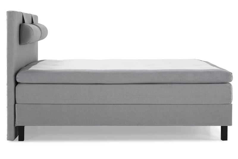 Lucky Komplett Sängpaket 160x200 Polyeter Slät Sänggavel - Nackkudde Stor Mellangrå - Products - Möbler - Säng - Kontinentalsäng