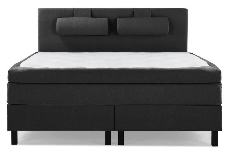 Lucky Komplett Sängpaket 160x200 Polyeter Slät - Nackkudde Stor Svart/Grå - Products - Möbler - Säng - Kontinentalsäng