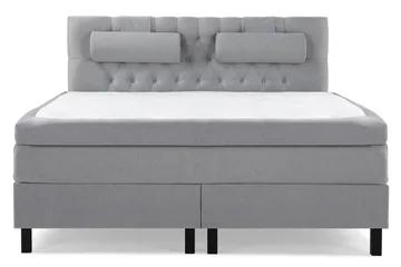 Lucky Komplett Sängpaket 160x200 Polyeter Diamant Sänggavel - Nackkudde Stor Mellangrå - Products - Möbler - Säng - Kontinentalsäng