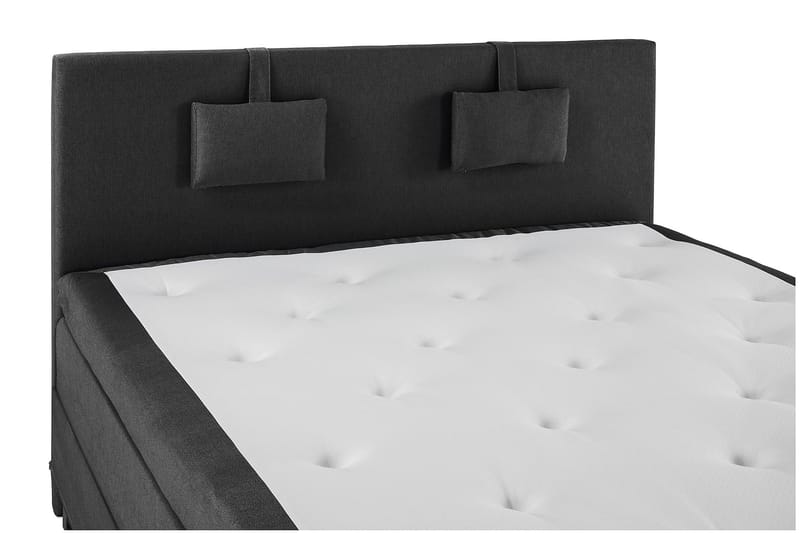 Lucky Komplett Sängpaket 160x200 Polyeter Slät - Nackkudde Liten Svart/Grå - Products - Möbler - Säng - Kontinentalsäng
