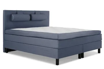 Lucky Komplett Sängpaket 160x200 Polyeter Slät - Nackkudde Stor Mörkblå - Products - Möbler - Säng - Kontinentalsäng
