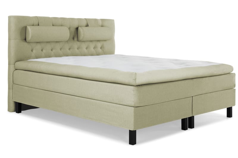 Lucky Komplett Sängpaket 160x200 Polyeter Diamant Sänggavel - Nackkudde Stor Grön - Products - Möbler - Säng - Kontinentalsäng