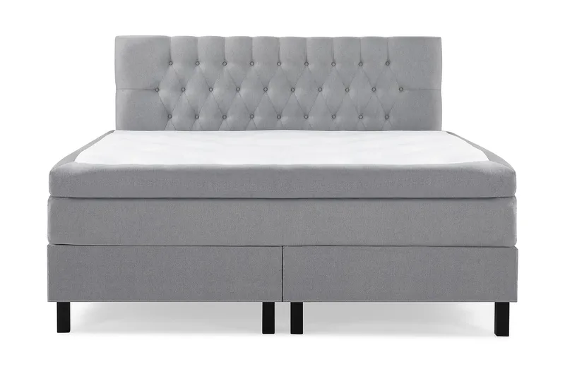 Lucky Komplett Sängpaket 180x200 Latex Diamant Sänggavel, Mellangrå