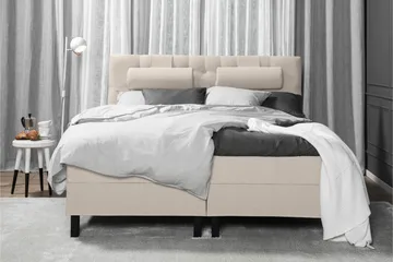Lucky Komplett Sängpaket 180x200 Latex Diamant Sänggavel - Nackkudde Liten Beige - Products - Möbler - Säng - Kontinentalsäng