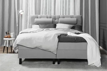 Lucky Komplett Sängpaket 180x200 Latex Diamant Sänggavel - Nackkudde Liten Mellangrå - Products - Möbler - Säng - Kontinentalsäng