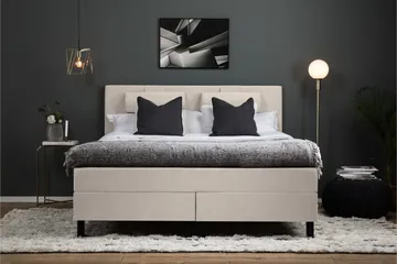 Lucky Komplett Sängpaket 180x200 Latex Slät Sänggavel - Nackkudde Liten Beige - Products - Möbler - Säng - Kontinentalsäng