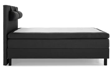 Lucky Komplett Sängpaket 180x200 Latex Slät Sänggavel - Nackkudde Stor Svart/Grå - Products - Möbler - Säng - Kontinentalsäng