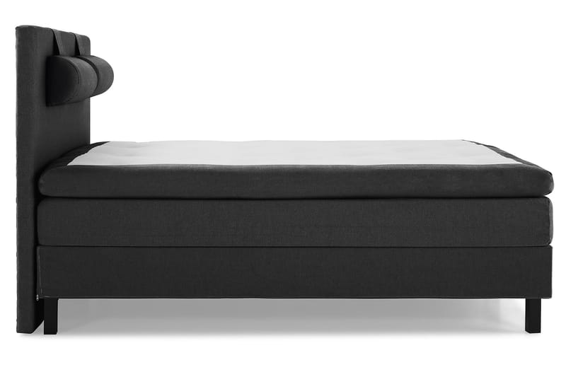 Lucky Komplett Sängpaket 180x200 Latex Slät Sänggavel - Nackkudde Stor Svart/Grå - Products - Möbler - Säng - Kontinentalsäng