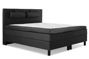 Lucky Komplett Sängpaket 180x200 Latex Slät Sänggavel - Nackkudde Stor Svart/Grå - Products - Möbler - Säng - Kontinentalsäng