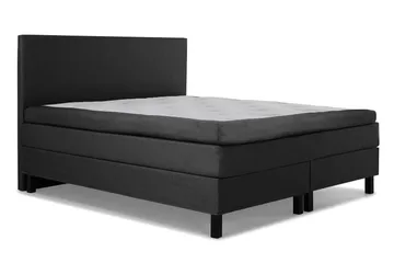Lucky Komplett Sängpaket 180x200 Latex Slät Sänggavel - Svart/Grå - Products - Möbler - Säng - Kontinentalsäng