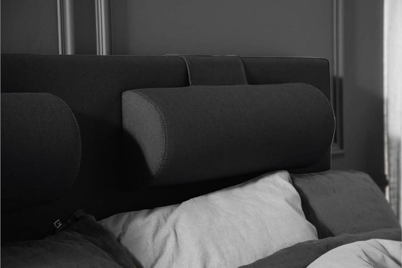 Lucky Komplett Sängpaket 180x200 Latex Slät Sänggavel - Svart/Grå - Products - Möbler - Säng - Kontinentalsäng