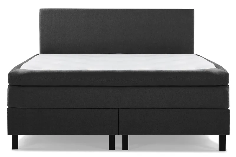 Lucky Komplett Sängpaket 180x200 Latex Slät Sänggavel - Svart/Grå - Products - Möbler - Säng - Kontinentalsäng