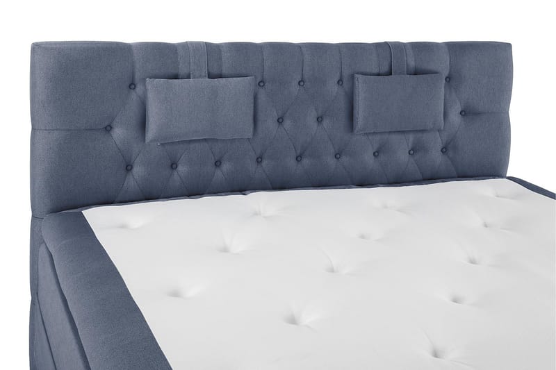 Lucky Komplett Sängpaket 180x200 Memory Diamant Sänggavel - Nackkudde Liten Mörkblå - Products - Möbler - Säng - Kontinentalsäng