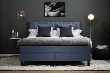 Lucky Komplett Sängpaket 180x200 Memory Diamant Sänggavel - Nackkudde Stor Mörkblå - Products - Möbler - Säng - Kontinentalsäng