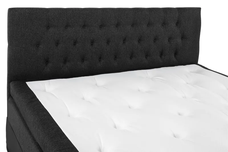 Lucky Komplett Sängpaket 180x200 Memory Diamant - Svart/Grå/PU - Products - Möbler - Säng - Kontinentalsäng