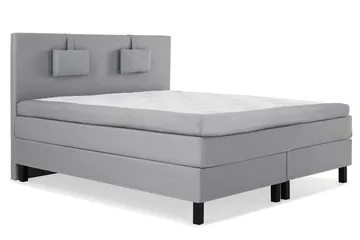 Lucky Komplett Sängpaket 180x200 Memory Slät - Nackkudde Liten Mellangrå - Products - Möbler - Säng - Kontinentalsäng