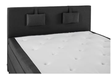 Lucky Komplett Sängpaket 180x200 Memory Slät - Nackkudde Liten Svart/Grå - Products - Möbler - Säng - Kontinentalsäng