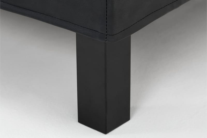 Lucky Komplett Sängpaket 180x200 Memory Slät - Nackkudde Stor Svart/Grå/PU - Products - Möbler - Säng - Kontinentalsäng