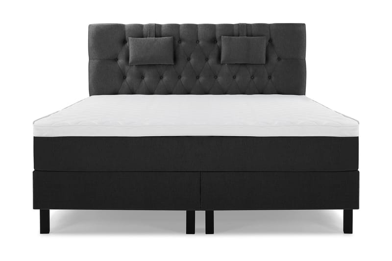 Lucky Komplett Sängpaket 180x200 Skum Diamant - Nackkudde Liten Svart/Gr å - Products - Möbler - Säng - Kontinentalsäng