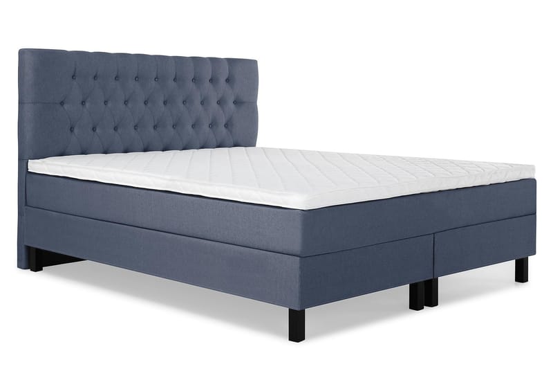 Lucky Komplett Sängpaket 180x200 Skum Diamant Sänggavel - Mörkblå - Products - Möbler - Säng - Kontinentalsäng