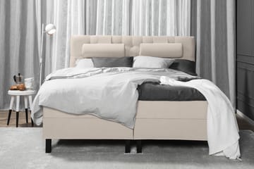 Lucky Komplett Sängpaket 180x200 Skum Diamant Sänggavel - Nackkudde Stor Beige - Products - Möbler - Säng - Kontinentalsäng