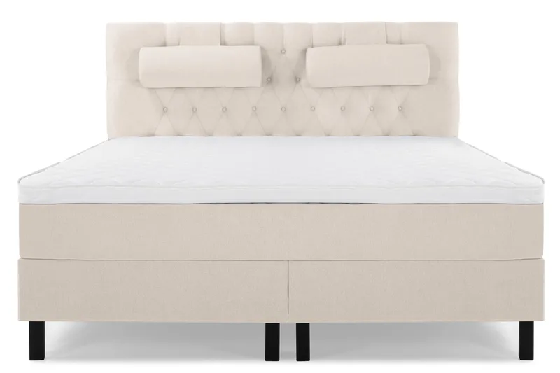 Lucky Komplett Sängpaket 180x200 Skum Diamant Sänggavel - Nackkudde Stor Beige - Products - Möbler - Säng - Kontinentalsäng