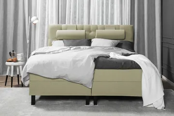 Lucky Komplett Sängpaket 180x200 Skum Diamant Sänggavel - Nackkudde Stor Grön - Products - Möbler - Säng - Kontinentalsäng