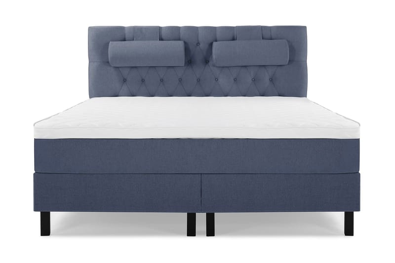 Lucky Komplett Sängpaket 180x200 Skum Diamant Sänggavel - Nackkudde Stor Mörkblå - Products - Möbler - Säng - Kontinentalsäng