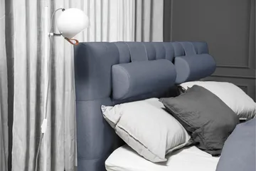 Lucky Komplett Sängpaket 180x200 Skum Diamant Sänggavel - Nackkudde Stor Mörkblå - Products - Möbler - Säng - Kontinentalsäng