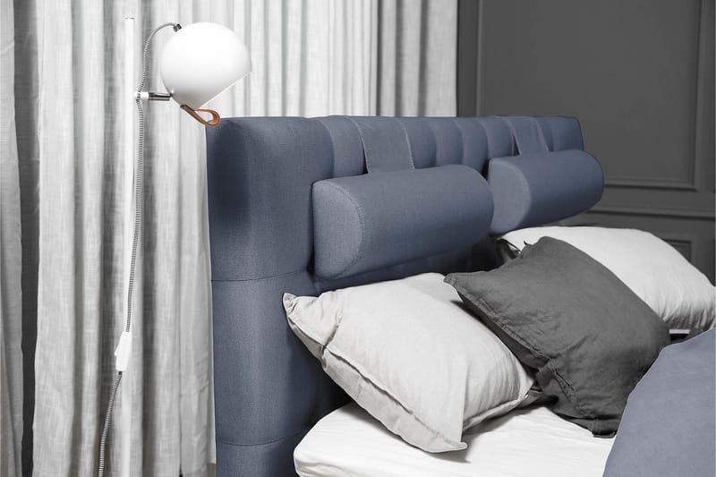 Lucky Komplett Sängpaket 180x200 Skum Diamant Sänggavel - Nackkudde Stor Mörkblå - Products - Möbler - Säng - Kontinentalsäng