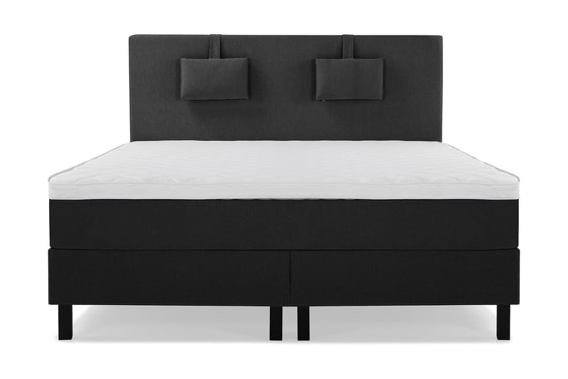Lucky Komplett Sängpaket 180x200 Skum Slät - Nackkudde Liten Svart/Grå - Products - Möbler - Säng - Kontinentalsäng